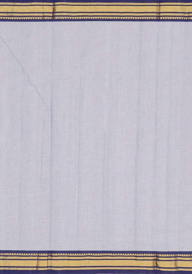 Grey Handloom Paithani Cotton Saree With Kamalam Buttas Grey With Buttas And Brocade Design For Women - Indya