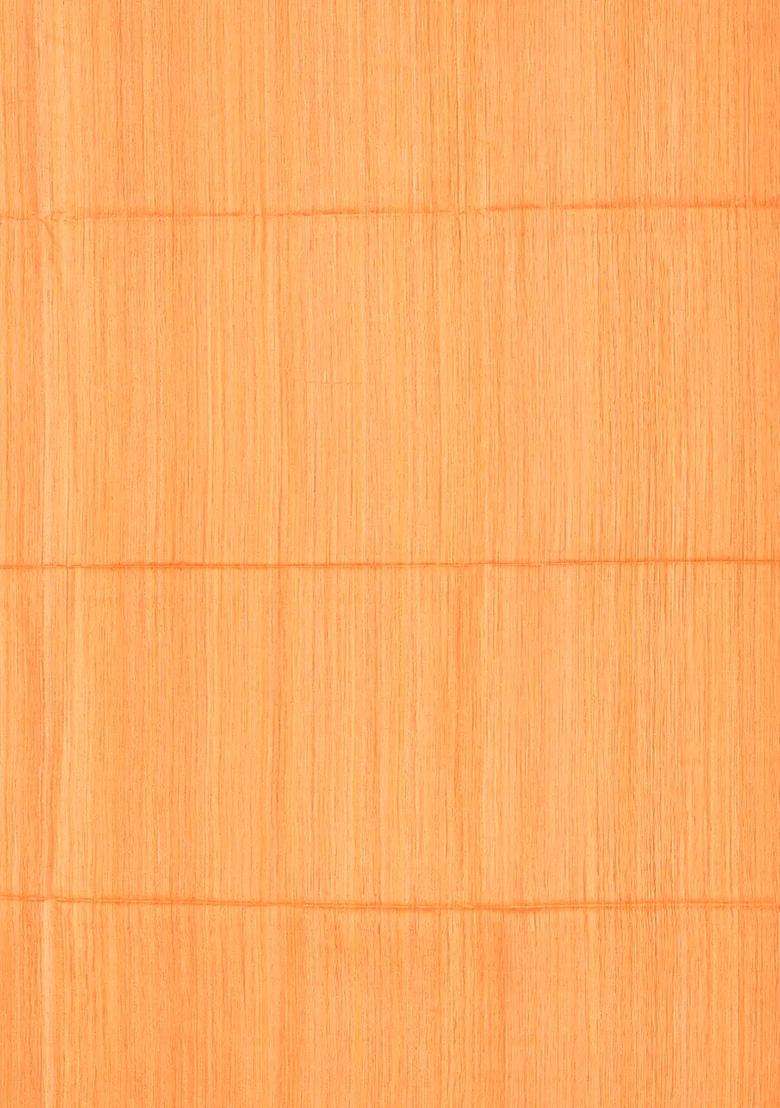 Orange Handloom Jute Art Silk Saree With Zari Stripes Orange With Checks And Stripes Design For Women - Indya