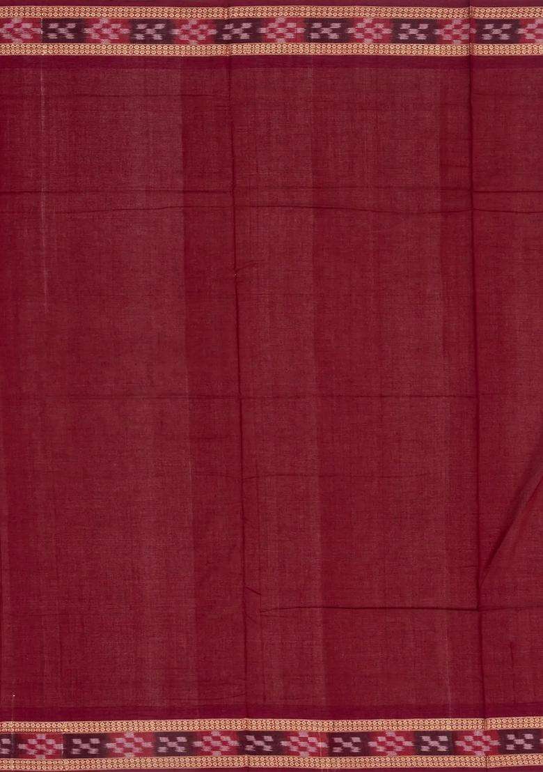 Turmeric Yellow Handloom Orissa Cotton Saree With Button Motifs With Printed Design For Women - Indya