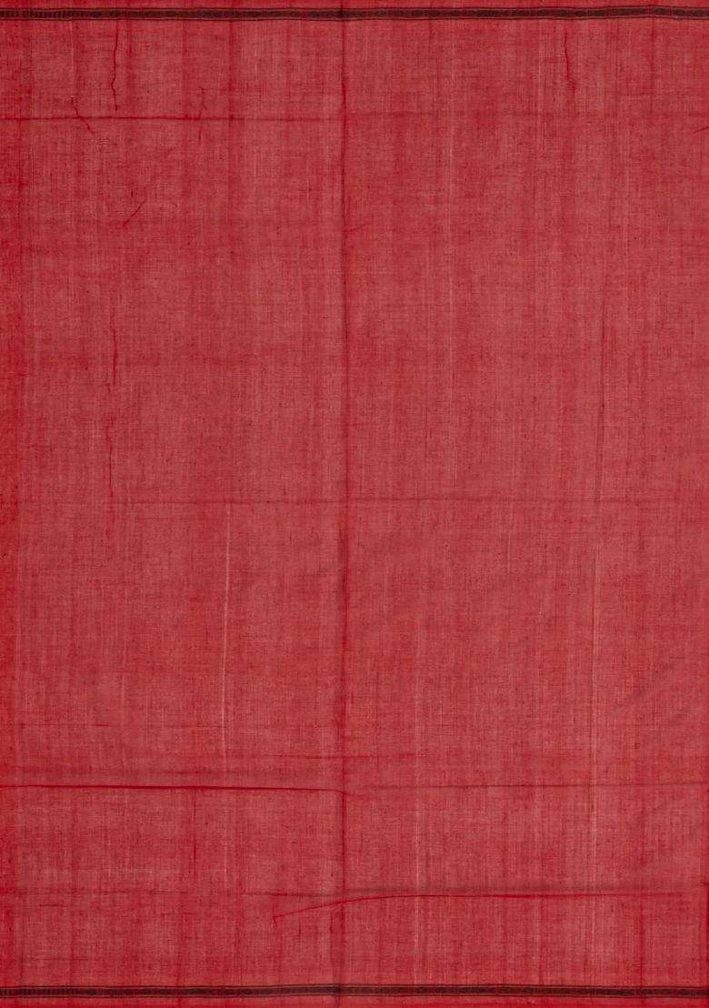 Dusty Pink Handloom Orissa Cotton Saree With Spear Motifs With Printed Design For Women - Indya