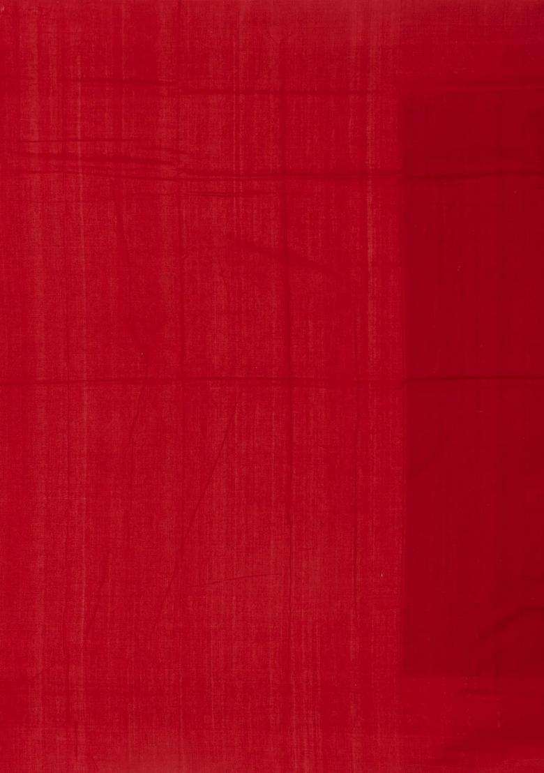 Maroon Handwoven Orissa Cotton Saree With Tie Dye Stripes With Printed Design For Women - Indya