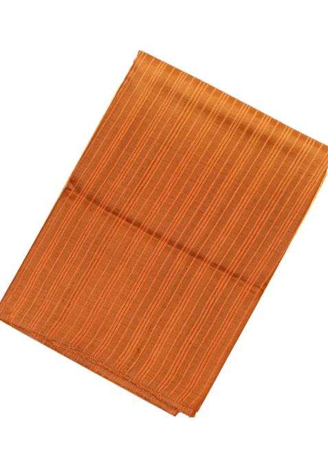 Sandal Woven Tussar Silk Saree With Stripes With Checks And Stripes Design For Women