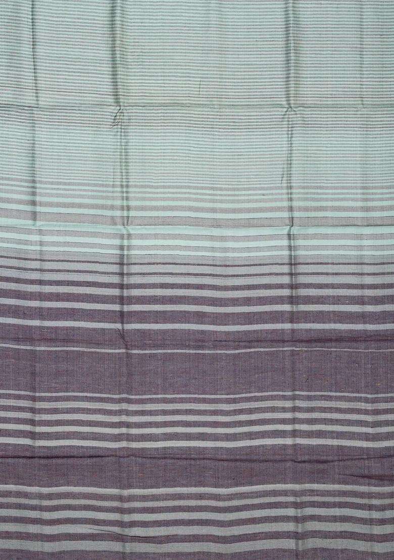 Aquamarine Woven Tussar Silk Saree With Stripes With Checks And Stripes Design For Women - Indya