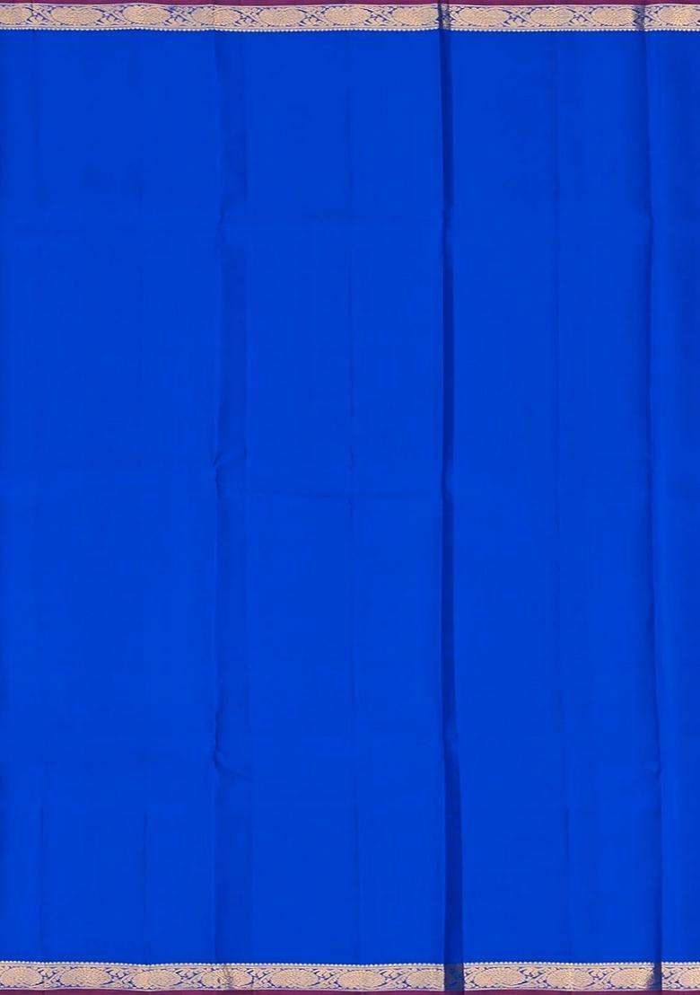 Green Handloom Kanchipuram Silk Saree With Contrast Dual Pallu With Buttas And Brocade Design For Women - Indya