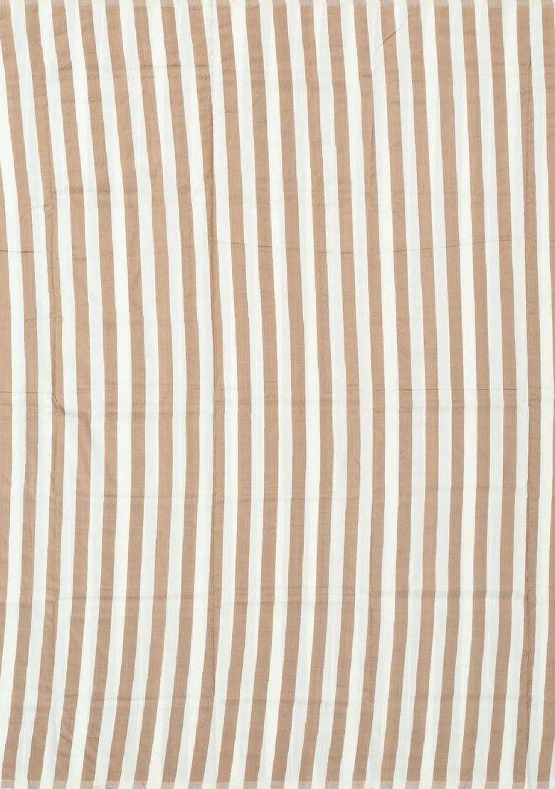 Taupe Handloom Orissa Silk Saree With Tie Dye Jaal Motifs With Printed Design For Women - Indya