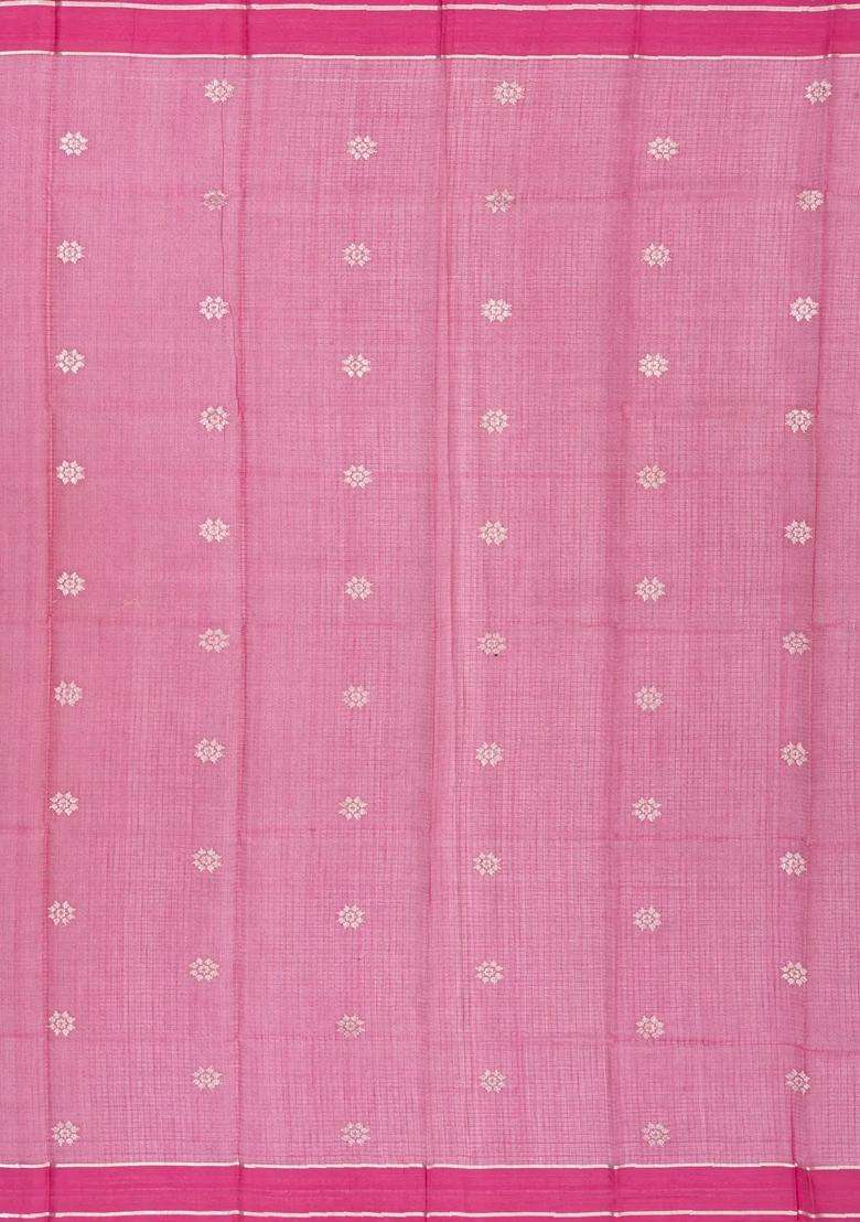 Lime Green Lemon Yellow Handloom Kota Silk Cotton Saree With Meena Bird Buttas With Buttas And Brocade Design For Women - Indya