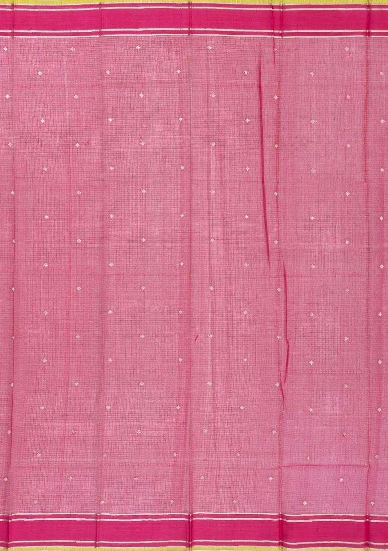 Light Blue Turquoise Handloom Kota Silk Cotton Saree With Meena Floral Buttas With Buttas And Brocade Design For Women - Indya
