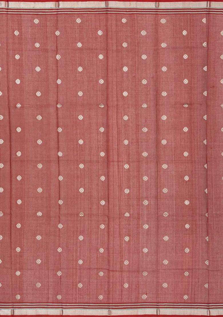 Purple Handloom Kota Silk Cotton Saree With Meena Floral Buttas With Buttas And Brocade Design For Women - Indya