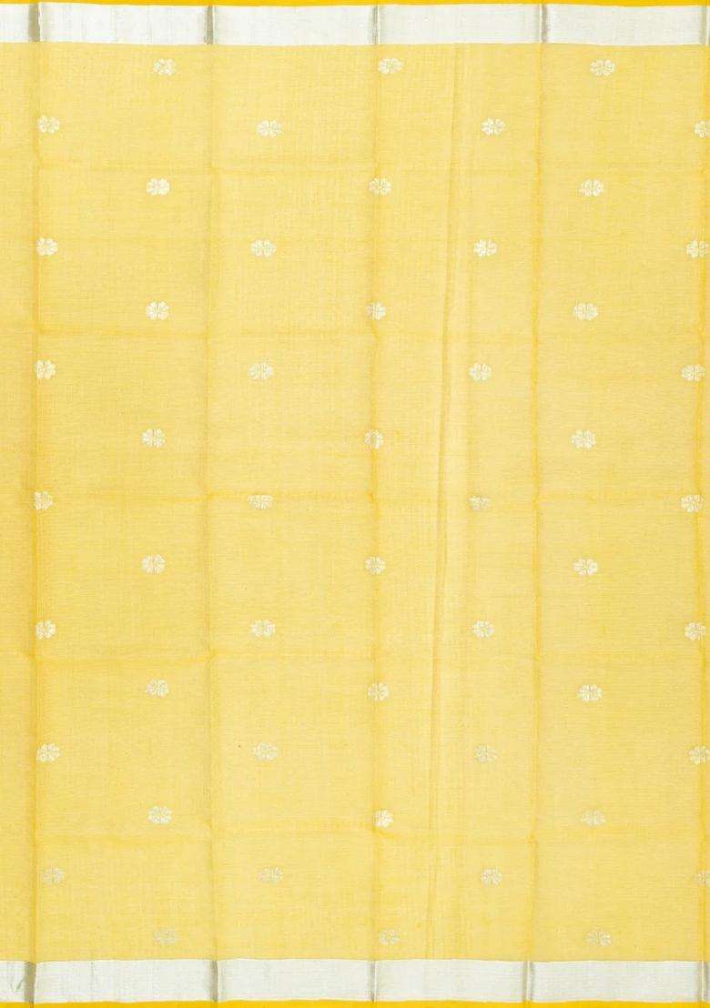 Peach Handloom Kota Silk Cotton Saree With Meena Deer Motifs With Buttas And Brocade Design For Women - Indya