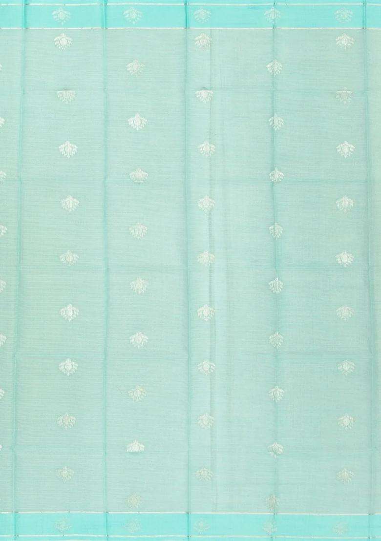 Baby Pink Handloom Kota Silk Cotton Saree With Meena Bird Motifs With Buttas And Brocade Design For Women - Indya
