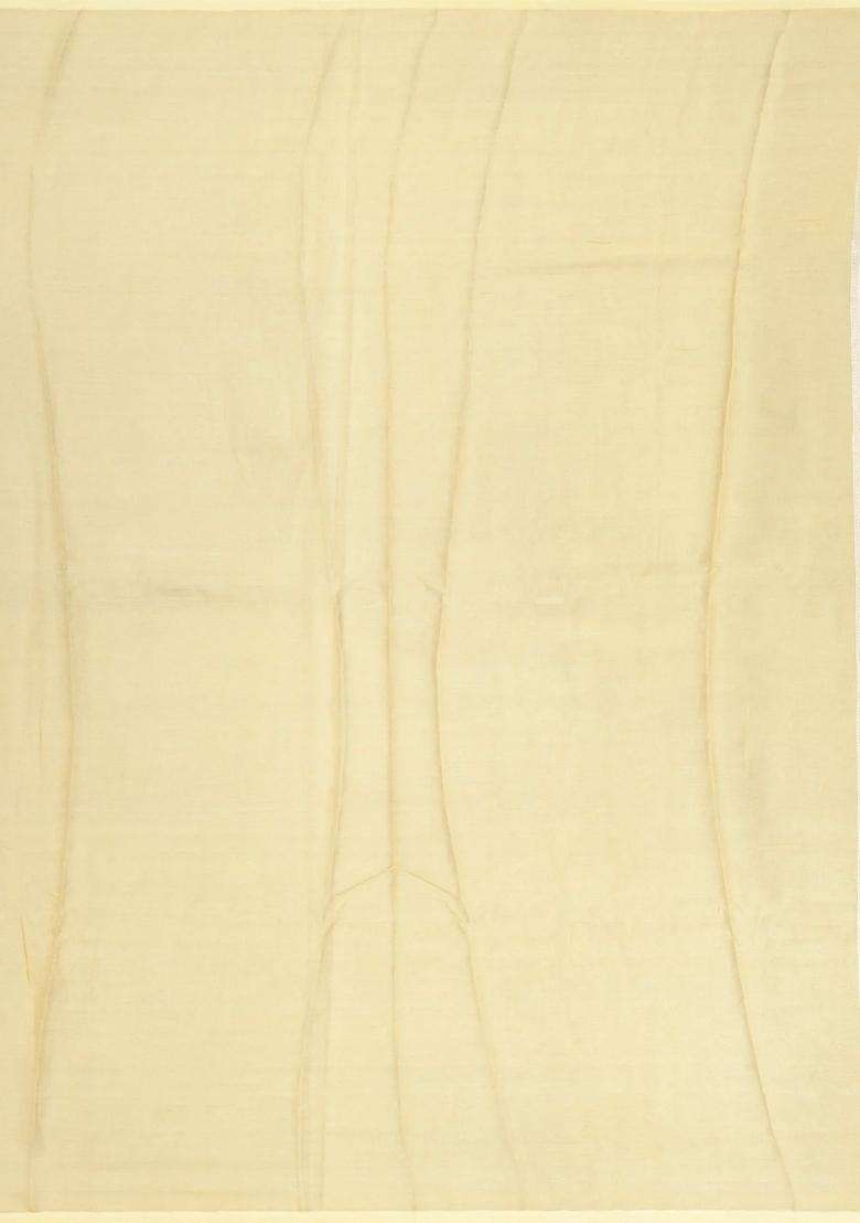 Yellow Handloom Banarasi Tissue Silk Saree With Floral Vine Motifs With Buttas And Brocade Design For Women - Indya
