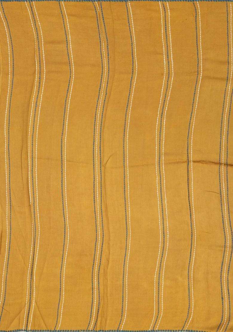 Blue Handloom Tussar Silk Saree With Printed Tie Dye Motifs For Women - Indya