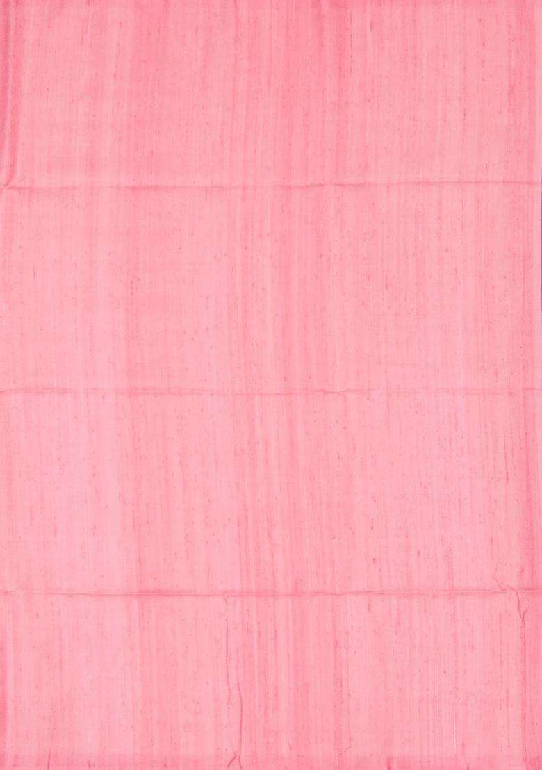Peach Handloom Organza Soft Silk Saree With Stripes Buttas With Buttas And Brocade Design For Women - Indya