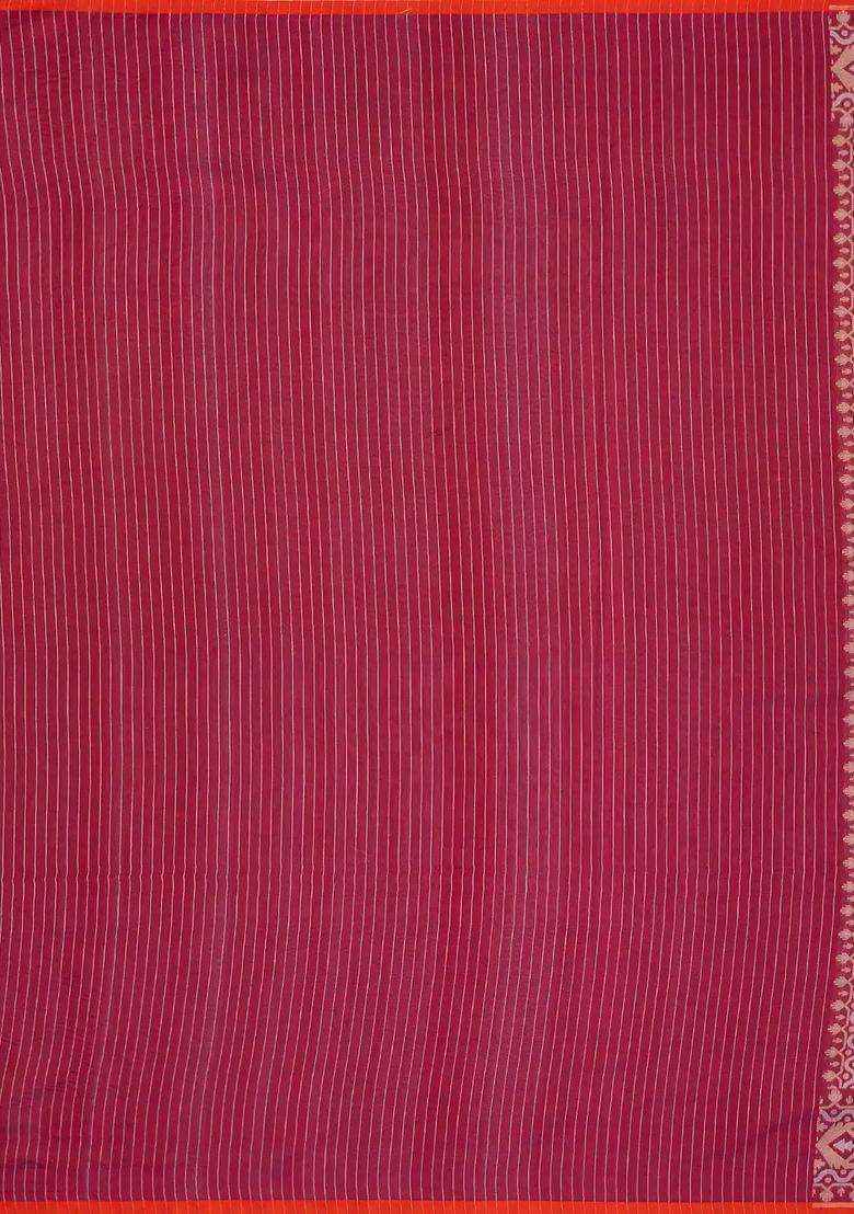 Blue Handloom Organza Soft Silk Saree With Floral Vine Motifs With Buttas And Brocade Design For Women - Indya