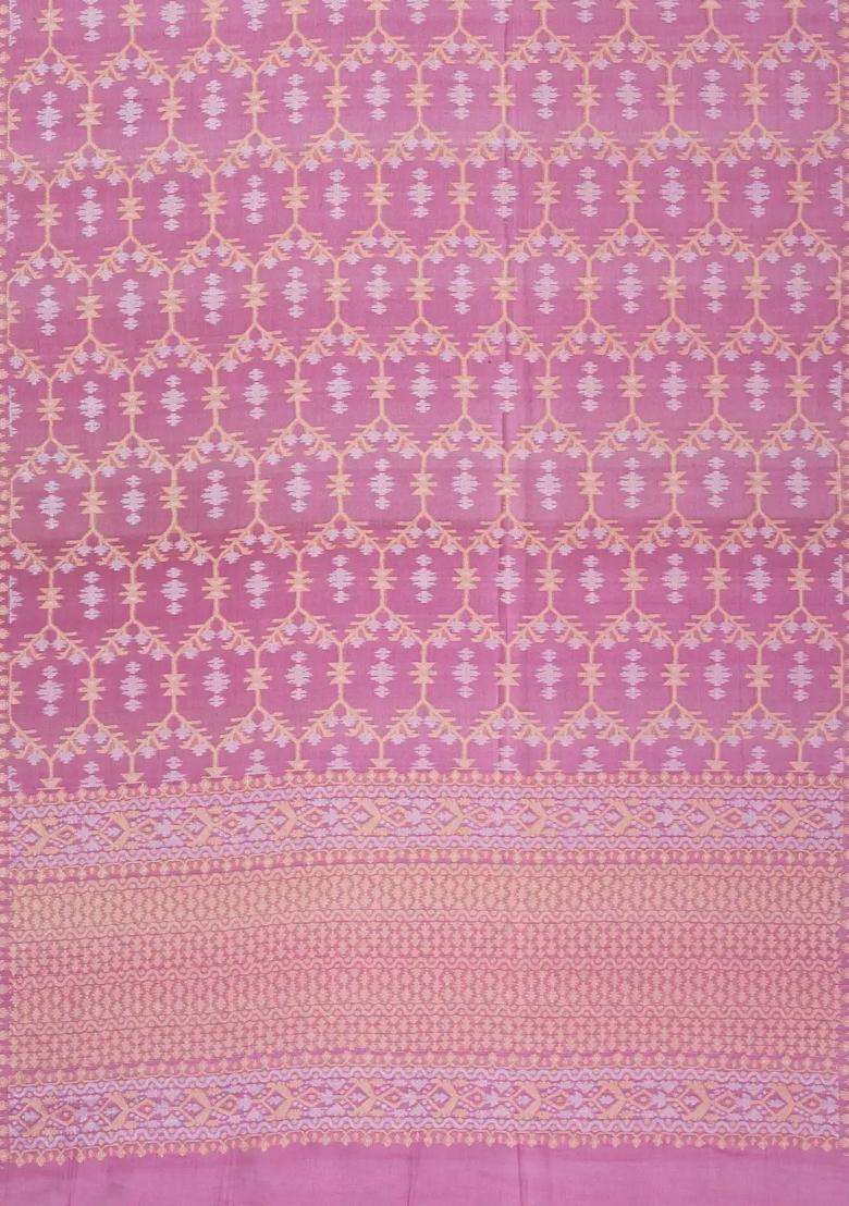 Blue Handloom Organza Soft Silk Saree With Floral Motifs With Buttas And Brocade Design For Women - Indya