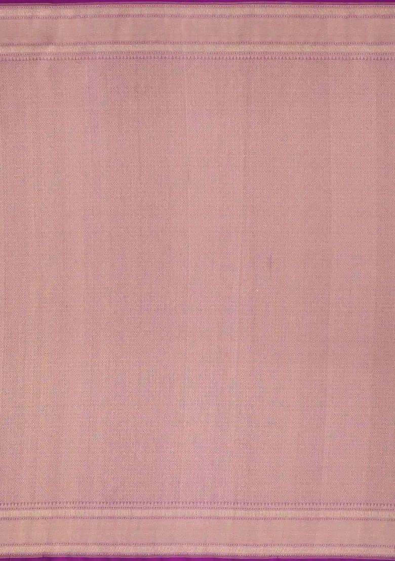 Magenta Handloom Organza Soft Silk Saree With Floral Vine Motifs With Buttas And Brocade Design For Women - Indya