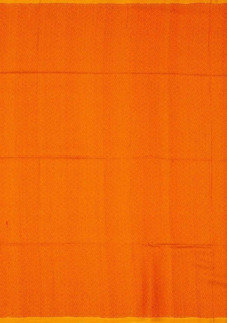Mustard Handloom Soft Silk Saree With Stripes Checks With Checks And Stripes Design For Women - Indya