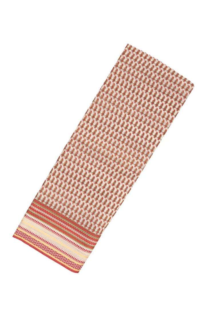 Cream Handloom Chanderi Cotton Saree With Printed Mango Motifs For Women - Indya