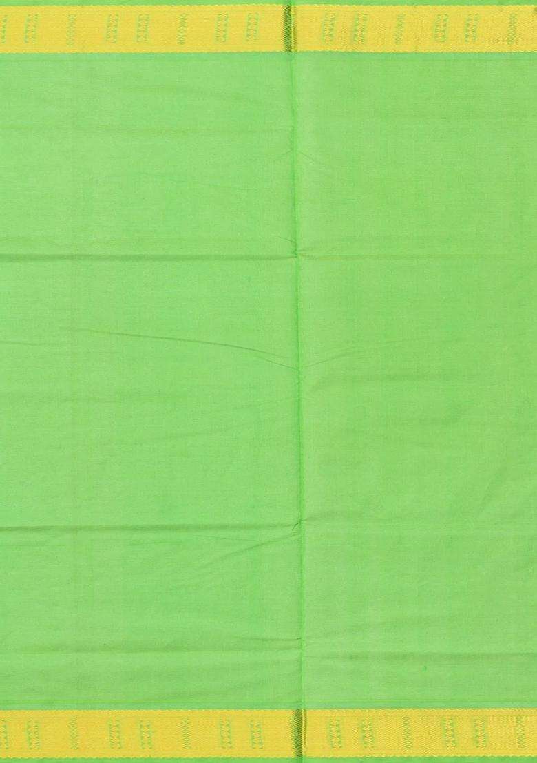Purple Handloom Silk Cotton Saree With Contrast Zari Border With Traditional Woven Design For Women - Indya