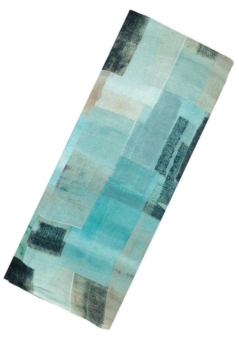 Light Blue Woven Georgette Silk Saree With Printed Abstract Motifs For Women - Indya
