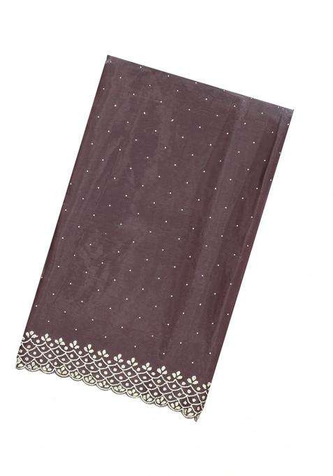Lilac Woven Blended Satin Art Silk Saree With Embroidered Mirror Work For Women