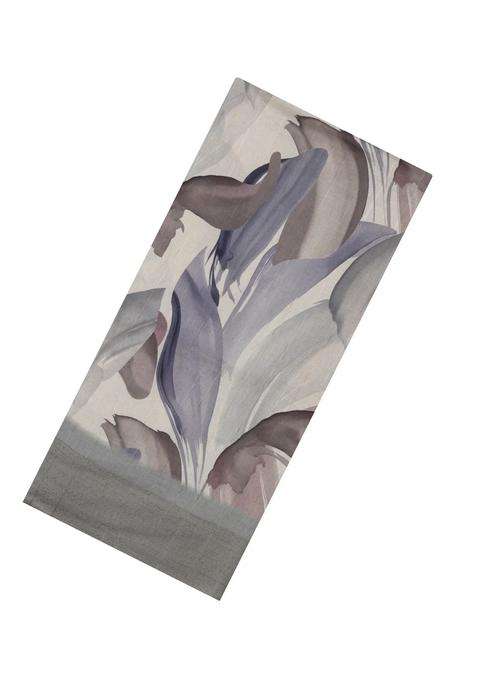 Grey Woven Synthetic Kotha Silk Saree With Printed Abstract Motifs For Women