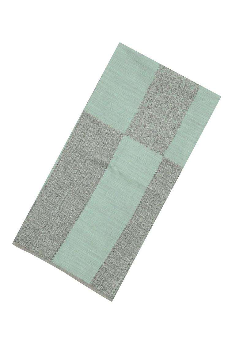 Cardamom Green Woven Art Dupion Art Silk Saree With Floral Vine Motifs With Buttas And Brocade Design For Women - Indya