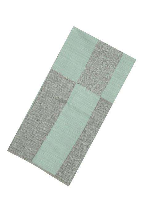 Cardamom Green Woven Art Dupion Art Silk Saree With Floral Vine Motifs With Buttas And Brocade Design For Women