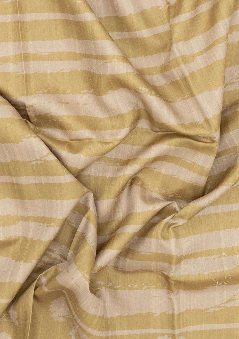 Beige Woven Art Silk Saree With Printed Abstract Tree Motifs For Women - Indya