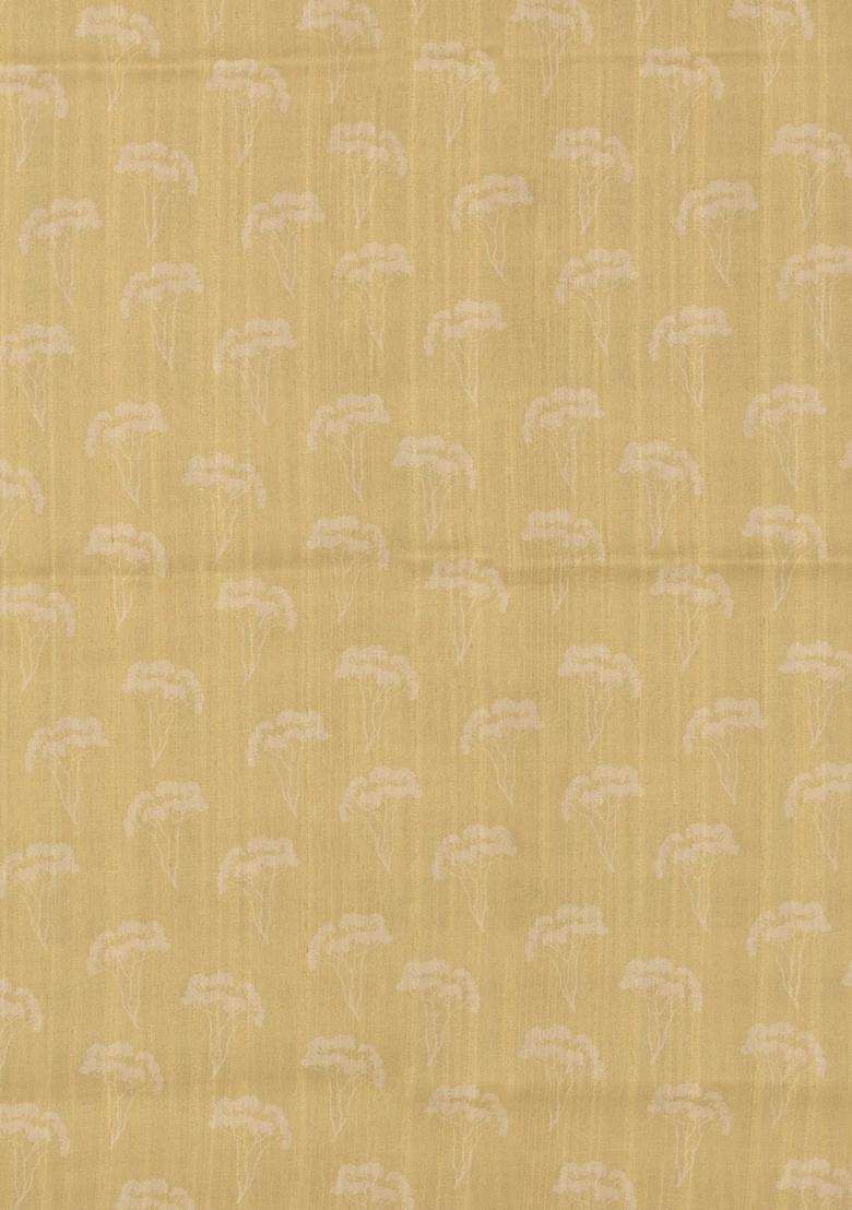 Beige Woven Art Silk Saree With Printed Abstract Tree Motifs For Women - Indya