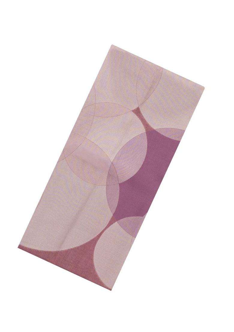 Dusty Pink Woven Art Dupion Art Silk Saree With Printed Circle Motifs For Women - Indya