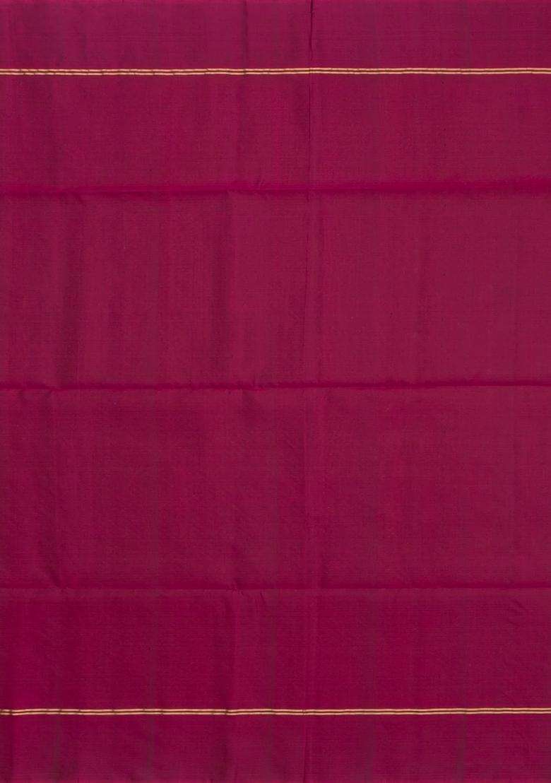Green Handloom Soft Silk Saree With Floral Buttas Contrast Border With Buttas And Brocade Design For Women - Indya