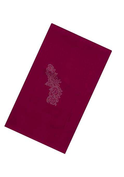 Magenta Handloom Soft Silk Saree With Floral Zari Buttas With Buttas And Brocade Design For Women