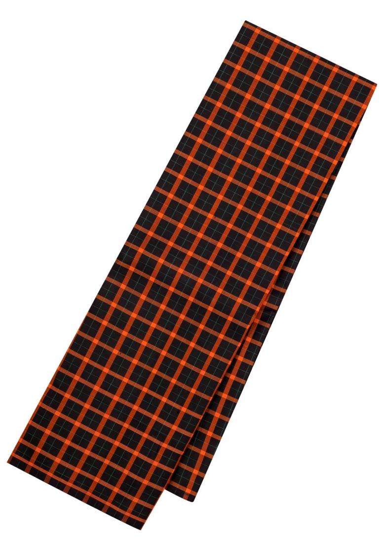 Black Handloom Kanchipuram Silk Saree With Checks Contrast Pallu With Checks And Stripes Design For Women - Indya