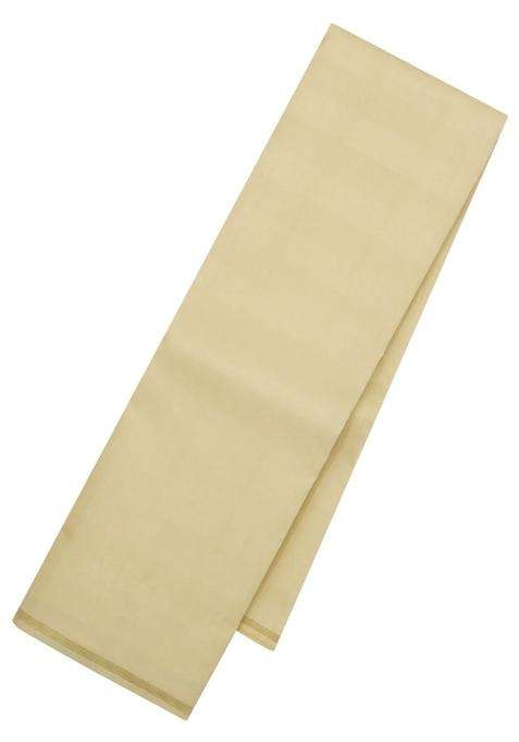 Cream Handloom Kanchipuram Silk Saree With Contrast Checked Pallu With Checks And Stripes Design For Women