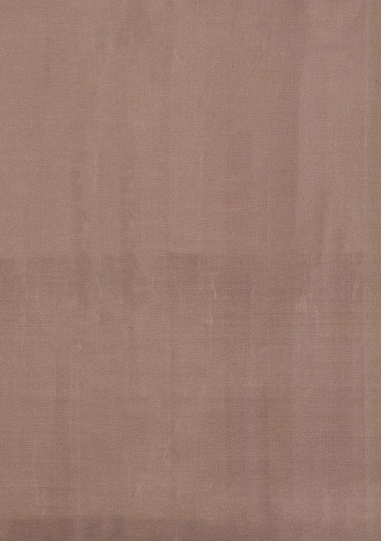 Dusty Pink Handloom Soft Silk Saree With Contrast Border With Traditional Woven Design For Women - Indya