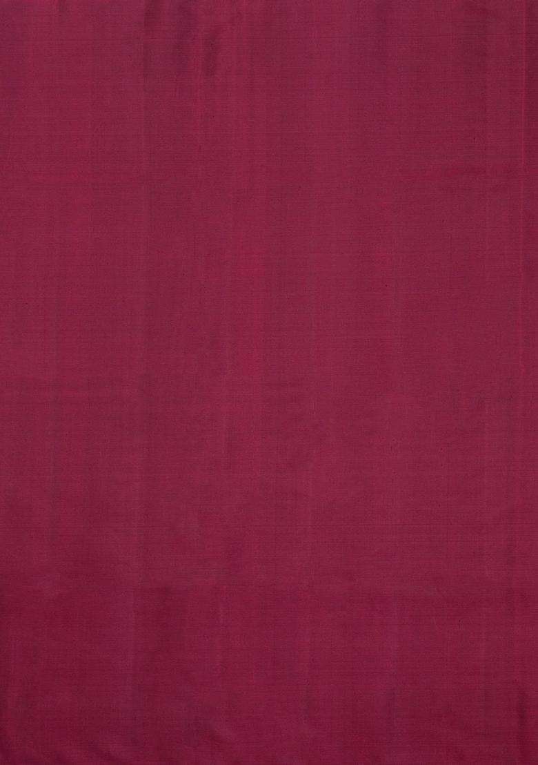 Maroon Handloom Soft Silk Saree With Tribal Motifs With Buttas And Brocade Design For Women - Indya