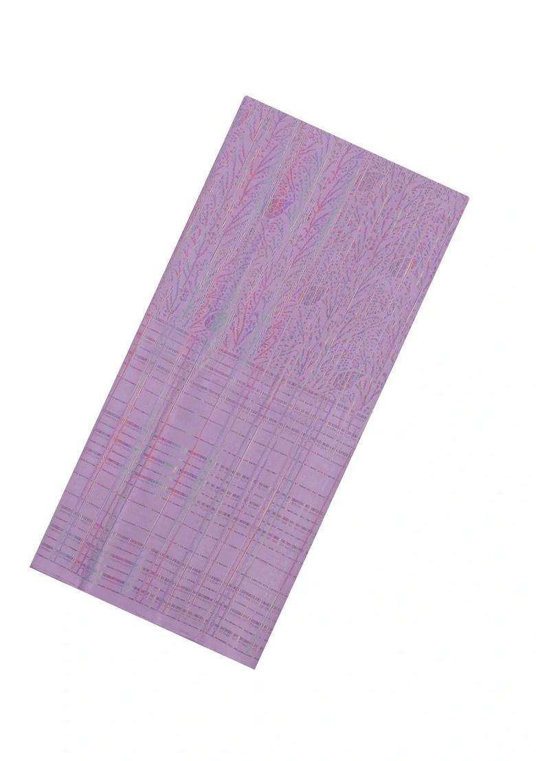 Lavander Lavender Handloom Soft Silk Saree With Meena Floral Motifs With Buttas And Brocade Design For Women - Indya