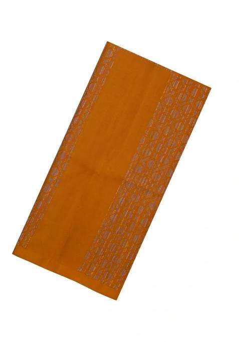 Rust Handloom Soft Silk Saree With Meena Floral Motifs With Buttas And Brocade Design For Women