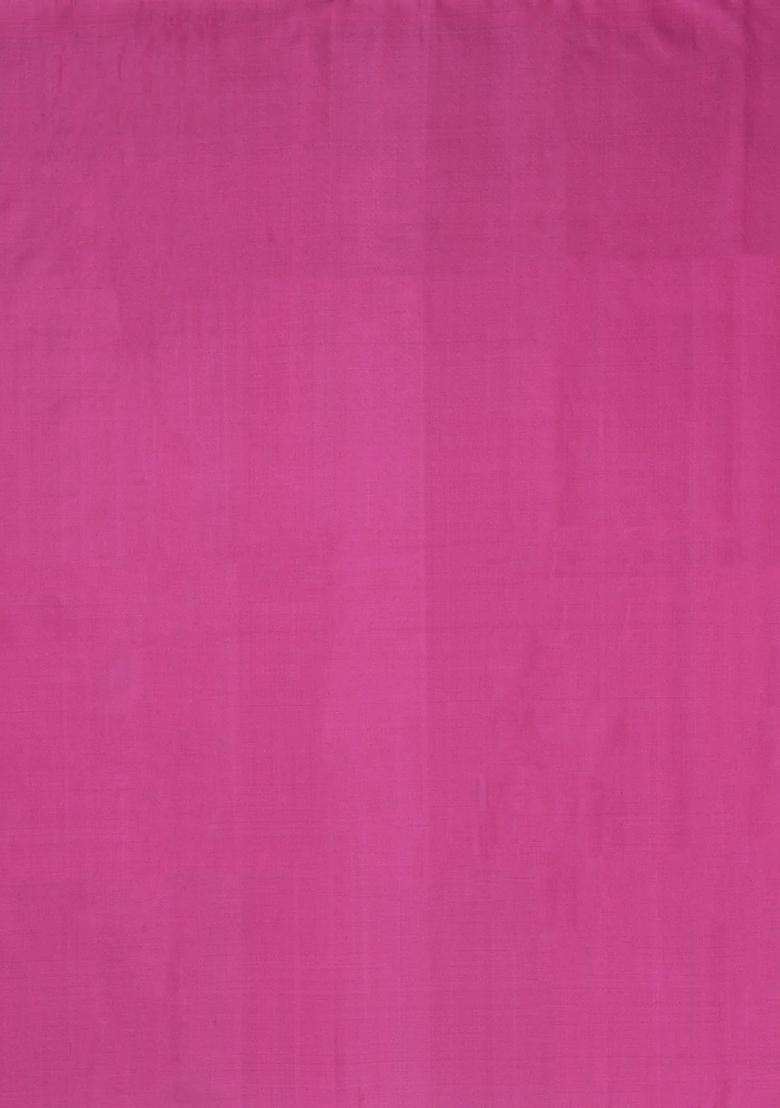 Pink Handloom Soft Silk Saree With Floral Vine Motifs With Buttas And Brocade Design For Women - Indya