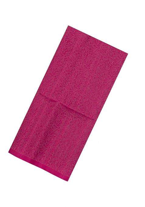 Magenta Handloom Soft Silk Saree With Floral Vine Motifs With Buttas And Brocade Design For Women