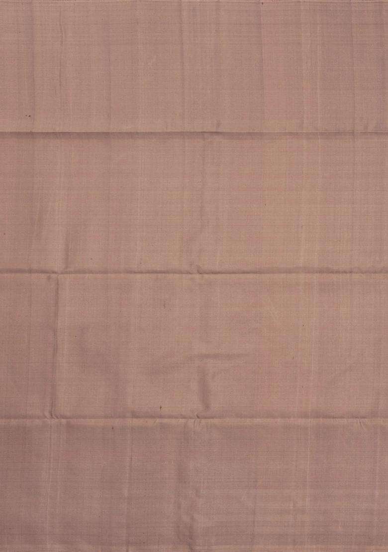 Lilac Handloom Soft Silk Saree With Floral Zari Stripes With Buttas And Brocade Design For Women - Indya