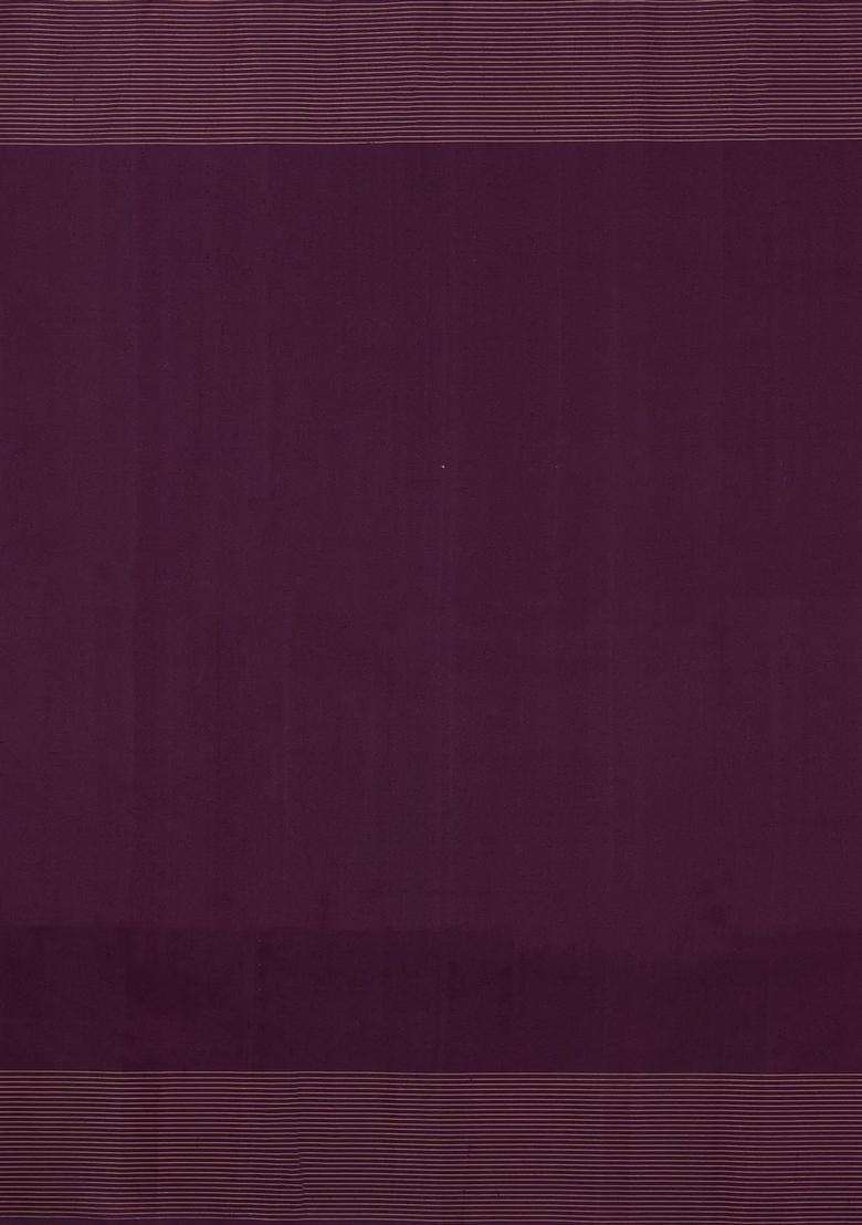 Dusty Peach Handloom Soft Silk Saree With Zari Stripes With Buttas And Brocade Design For Women - Indya
