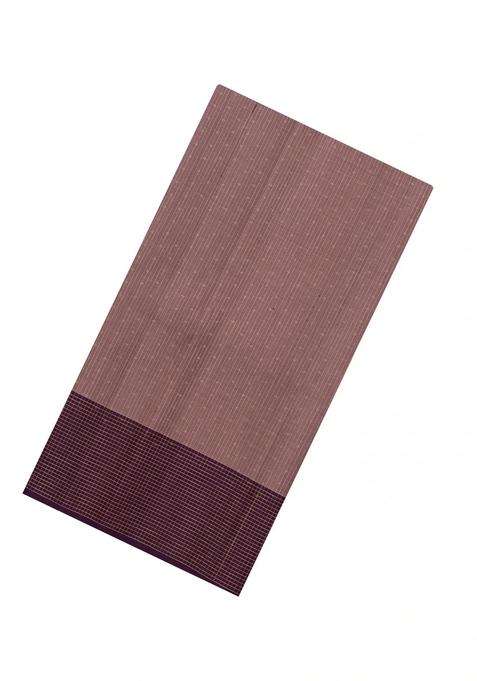 Dusty Peach Handloom Soft Silk Saree With Zari Stripes With Buttas And Brocade Design For Women