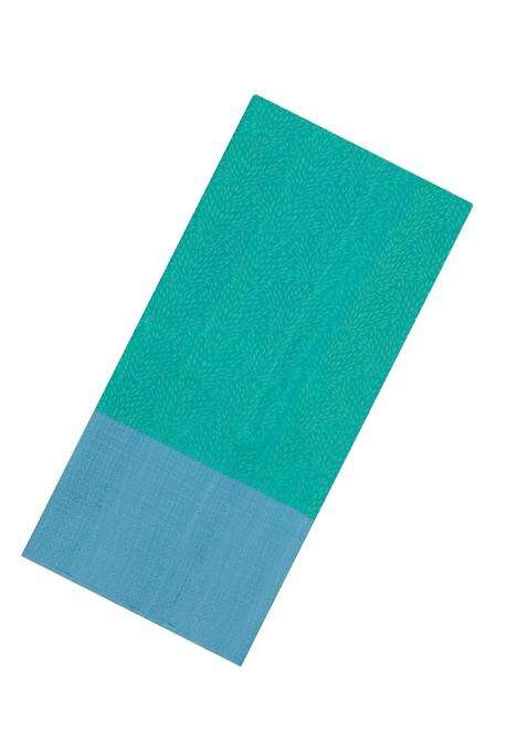 Aquamarine Handloom Soft Silk Saree With Floral Motifs With Buttas And Brocade Design For Women