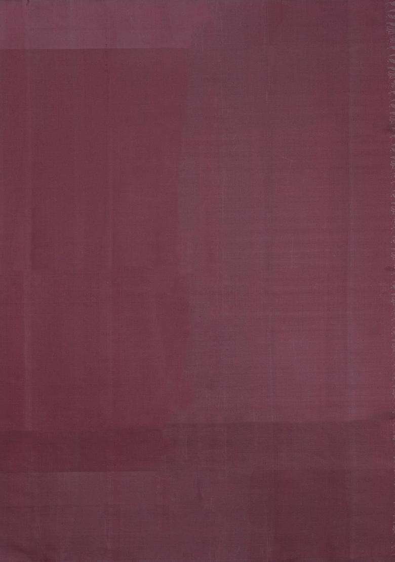 Dusty Pink Handloom Soft Silk Saree With Buttas Floral Border With Buttas And Brocade Design For Women - Indya