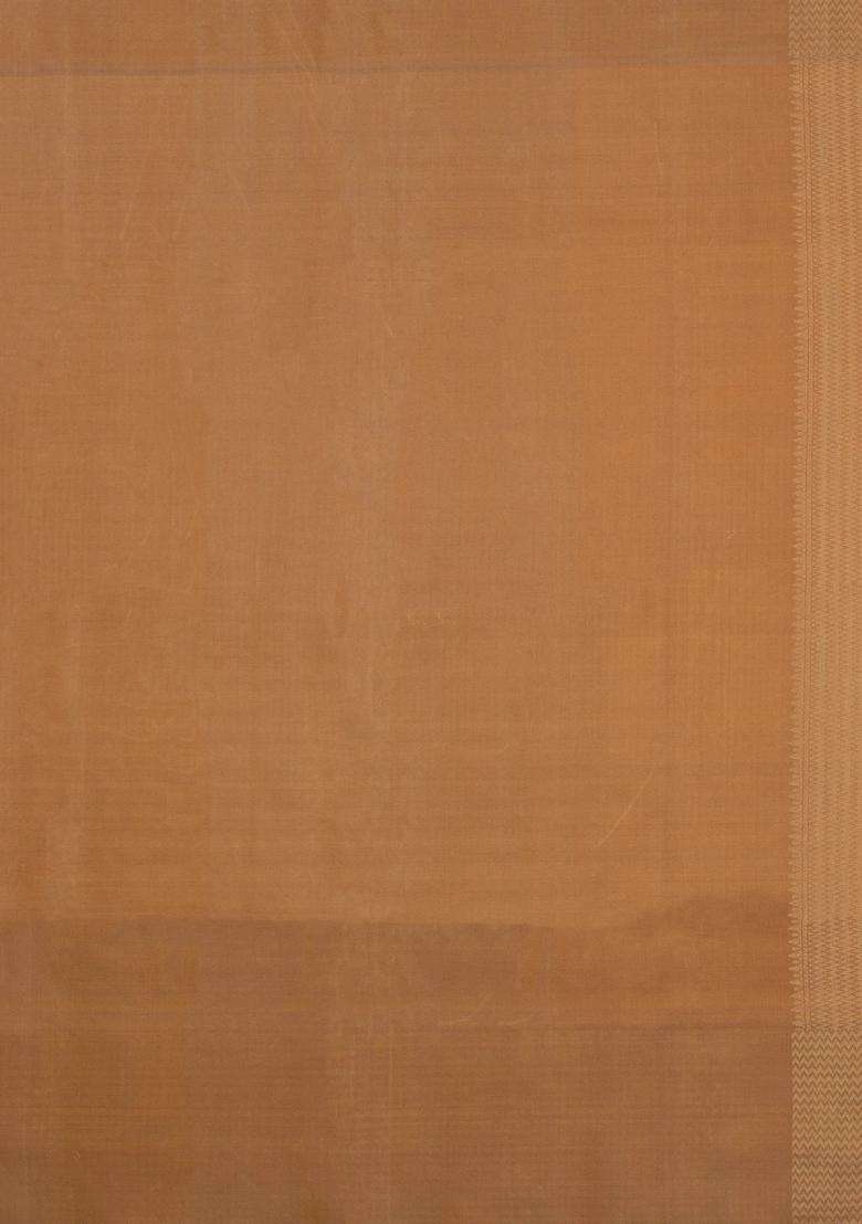 Mustard Handloom Soft Silk Saree With Stripes Contrast Border With Checks And Stripes Design For Women - Indya
