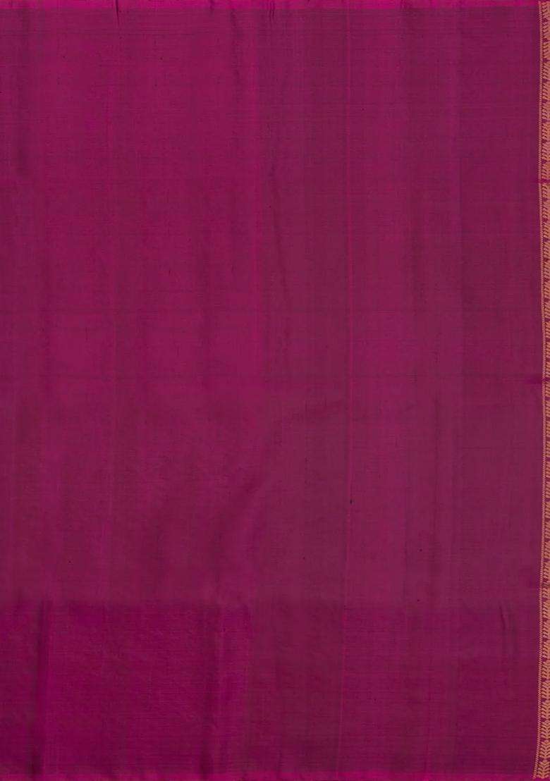 Bottle Green Handloom Soft Silk Saree With Checks Contrast Border With Checks And Stripes Design For Women - Indya