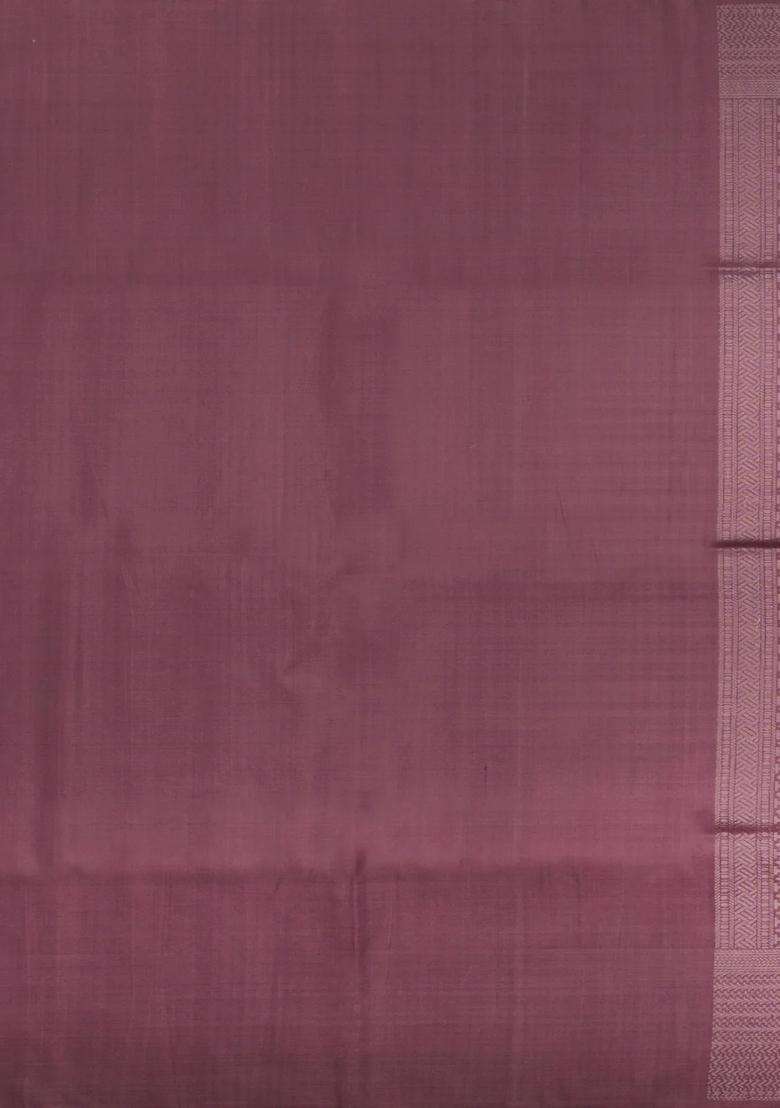 Pink Handloom Soft Silk Saree With Floral Motifs With Buttas And Brocade Design For Women - Indya