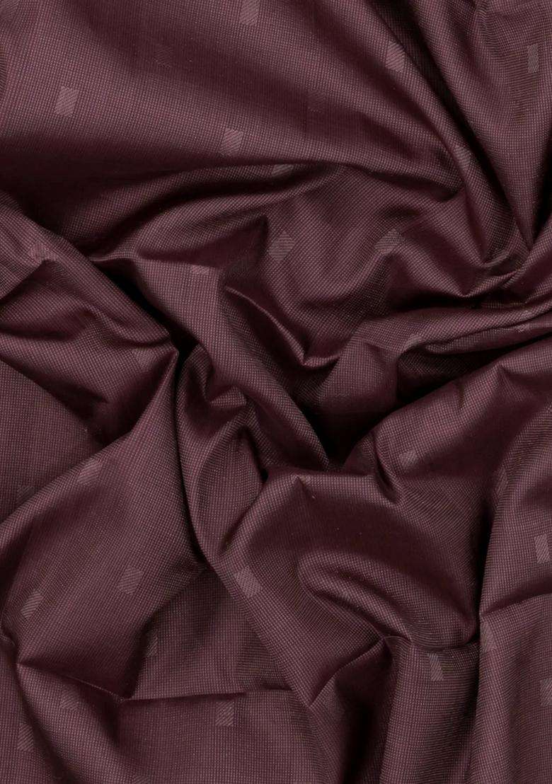 Dark Lilac Handloom Soft Silk Saree With Stripes Contrast Border With Checks And Stripes Design For Women - Indya